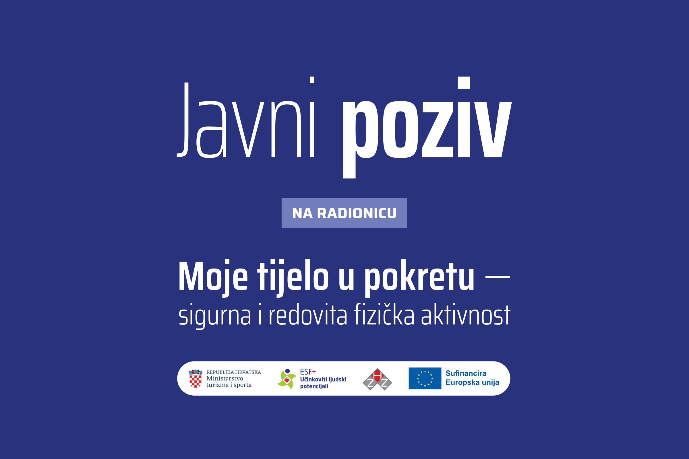 Javni poziv moje tijelo u pokretu naslovna